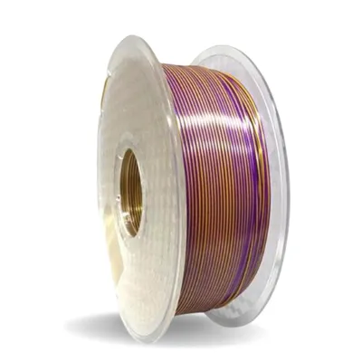 Filamento PLA Ultra Silk Bicolor Ouro e Roxo para Impressora 3D 1