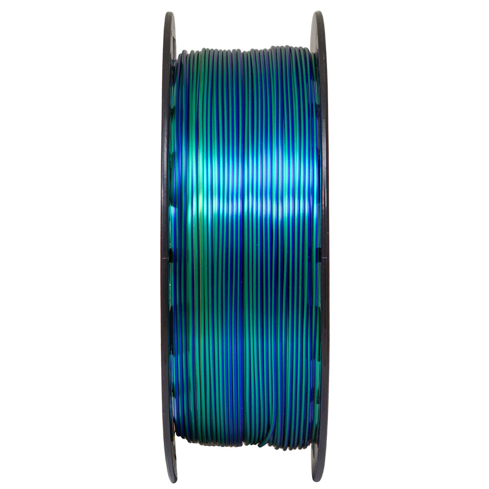 Voolt3D Rolo PLA Tri Azul Safira / Dourado / Verde V-Silk 1kg para Impressora 3D 3