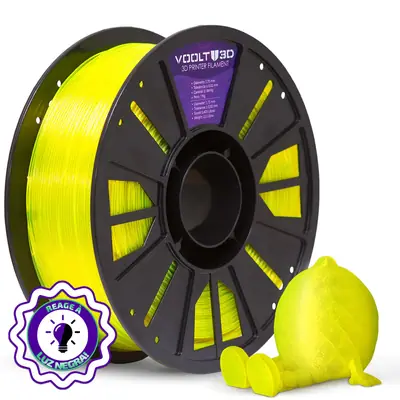 Filamento Voolt3D PLA Translucido Verde Limao 1kg para Impressora 3D 1