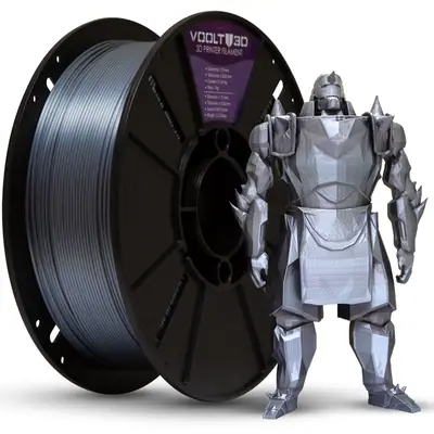 Voolt3D PLA Inox V-Silk 1kg para Impressora 3D — filamento para impressora 3D
