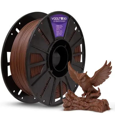 Filamento Voolt3D PLA Marrom Velvet 1kg para Impressora 3D — filamento para impressora 3D