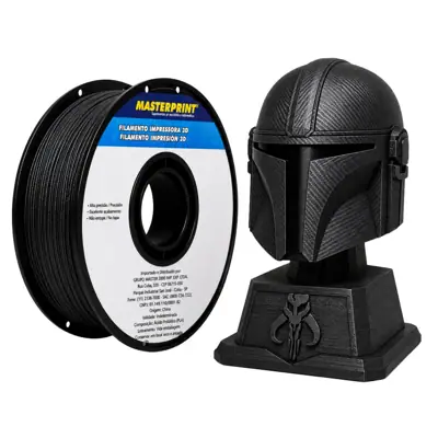 Filamento MasterPrint PLA Fibra Carbono 1 kg para Impressora 3D 1