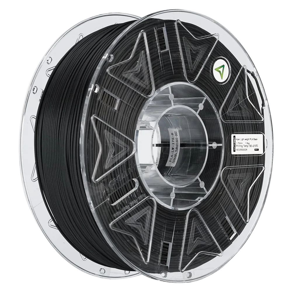 Filamento Hyper Lightweight PLA Creality 1.75mm 1kg - Preto para Impressora 3D