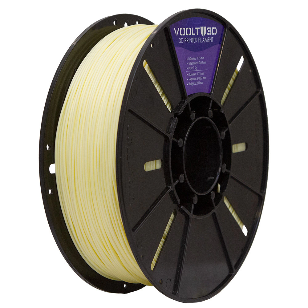 Filamento Voolt3D PLA Amarelo Macaron Velvet 1kg para Impressora 3D 4