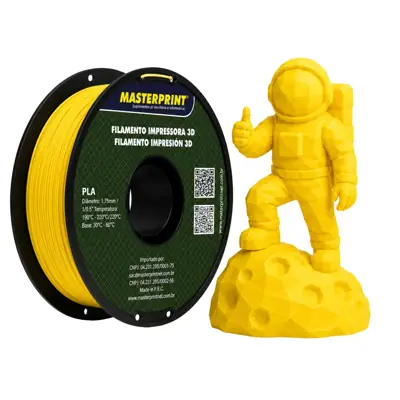 Filamento MasterPrint PLA Amarelo 1 kg para Impressora 3D 1
