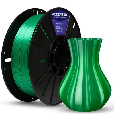 Filamento Voolt3D PLA Verde V-Silk High Speed Premium - 1Kg para Impressora 3D — filamento para impressora 3D