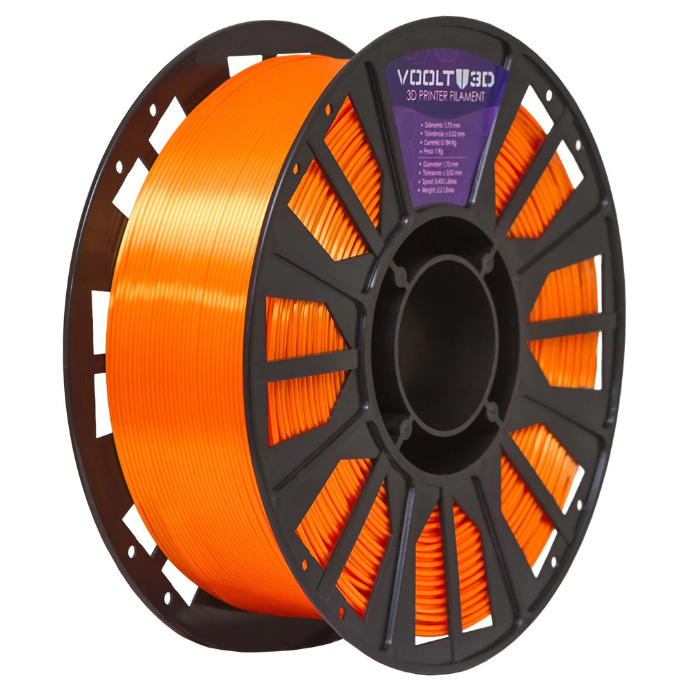 Voolt3D PLA Laranja V-Silk 1kg para Impressora 3D 4