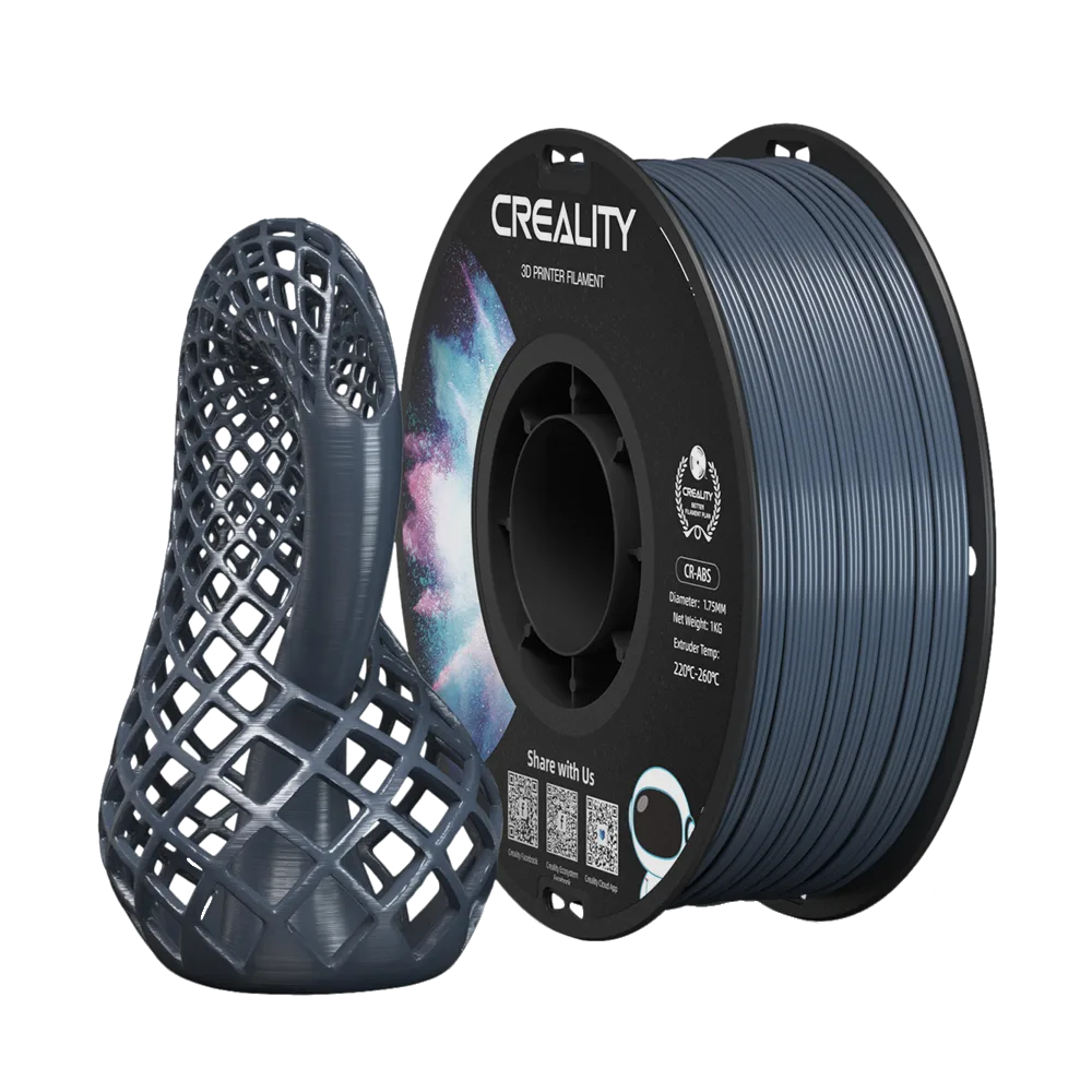 Filamento CR-ABS Creality 1.75mm 1kg - Cinza para Impressora 3D