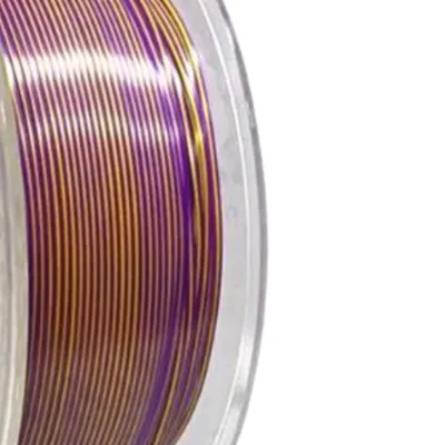 Filamento PLA Ultra Silk Bicolor Ouro e Roxo para Impressora 3D 2