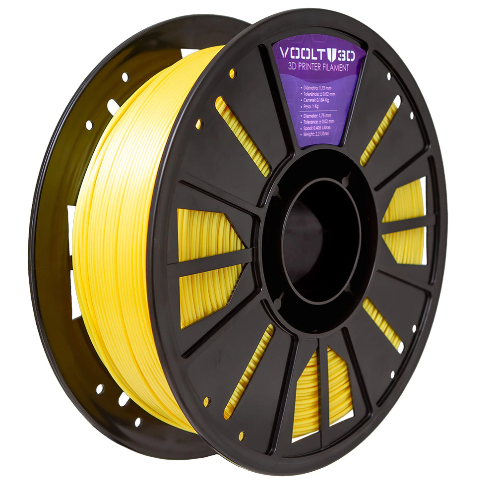 Voolt3D PLA Amarelo V-Silk 1kg para Impressora 3D 4