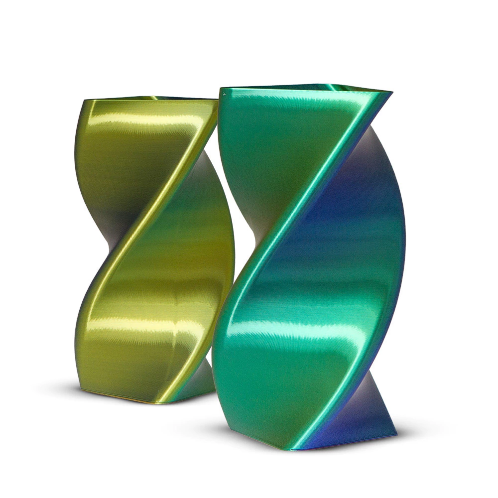 Voolt3D Rolo PLA Tri Azul Safira / Dourado / Verde V-Silk 1kg para Impressora 3D 2