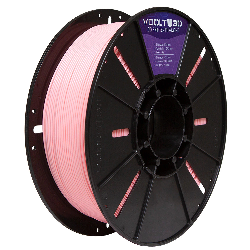 Filamento Voolt3D PLA Rosa Bebê Velvet 1kg para Impressora 3D 4