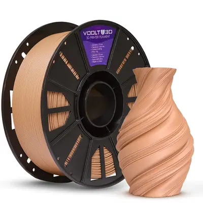Filamento Voolt3D PLA Marrom Cappuccino Velvet 1kg para Impressora 3D — filamento para impressora 3D