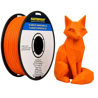 Filamento MasterPrint PLA Laranja 1 kg para Impressora 3D 1