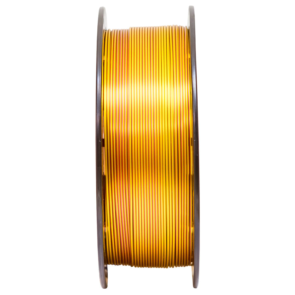 Filamento Voolt3D PLA Tri Color Bronze / Prata / Ouro V-Silk High Speed Premium 1kg para Impressora 3D 3