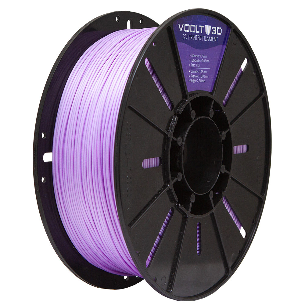 Filamento Voolt3D PLA Lilás Macaron Velvet 1kg para Impressora 3D 4