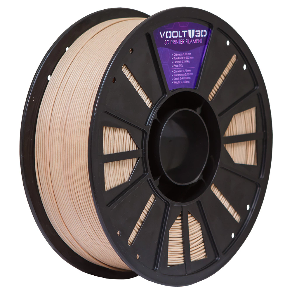 Voolt3D Rolo PLA Pinus Wood 1kg Alta Performance para Impressora 3D 4