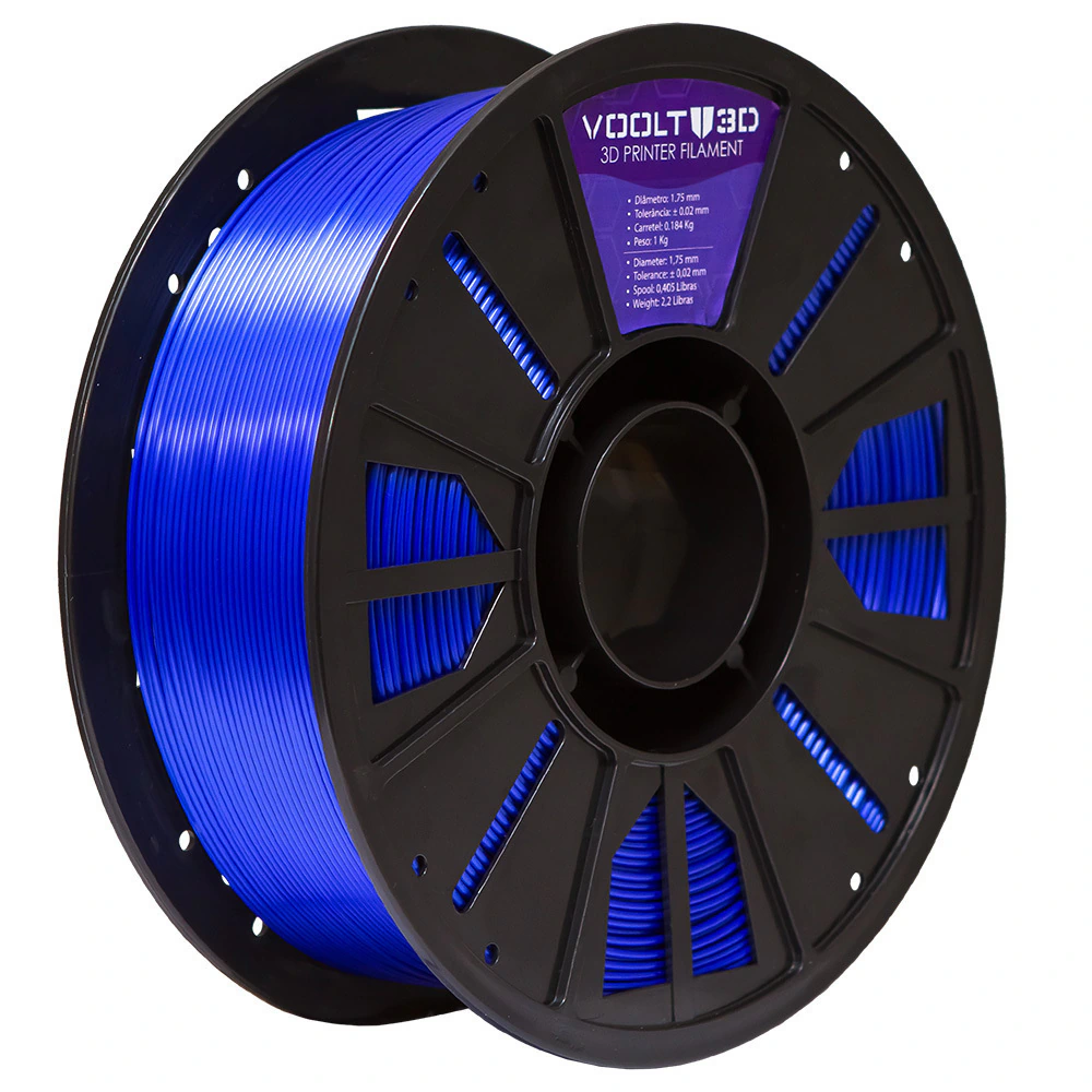 Voolt3D PLA Azul Safira V-Silk 1kg para Impressora 3D 4