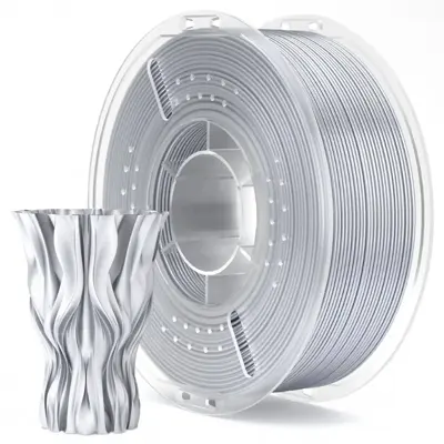 Filamento PLA Silk Silver Prateado Elegoo 1,75 mm 1 kg para Impressora 3D — filamento para impressora 3D