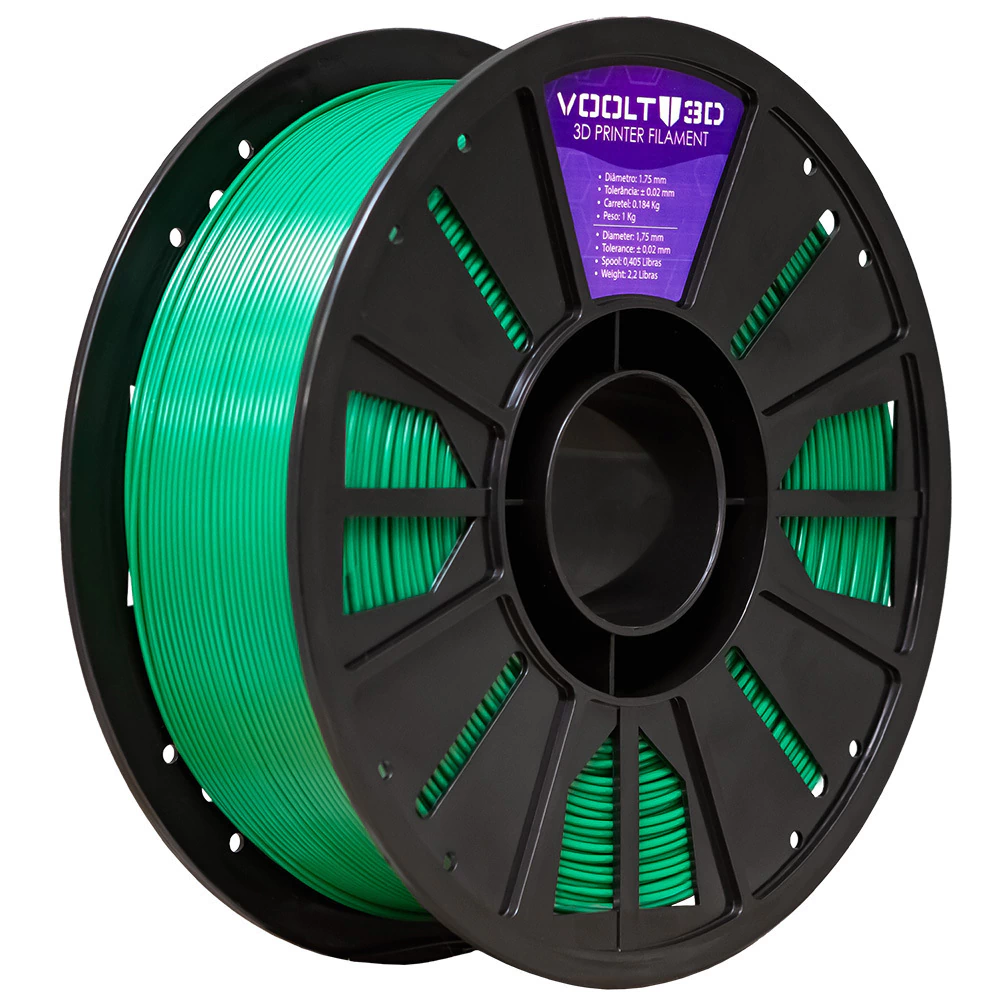 Filamento Voolt3D PETG HF Verde High Fluidity Premium - 1Kg para Impressora 3D 4