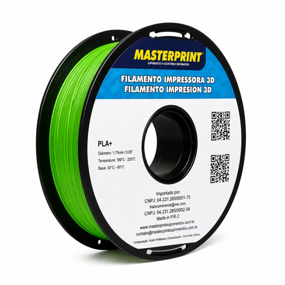 Filamento MasterPrint PLA Verde Bambu 1 kg para Impressora 3D 2
