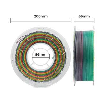 Filamento CR-PLA Creality 1.75mm 1kg - Arco-íris para Impressora 3D 3