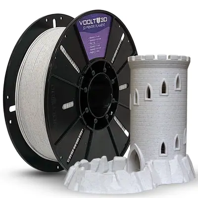 Voolt3D PLA Marmorizado Stone 1kg para Impressora 3D — filamento para impressora 3D