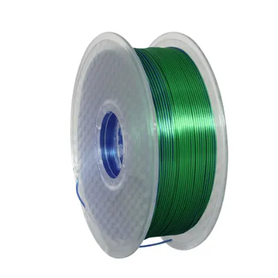 Filamento PLA Ultra Silk Bicolor Verde e Azul para Impressora 3D 1