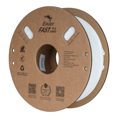 Filamento Ender Fast PLA Creality 1.75mm 1kg - Branco para Impressora 3D 3