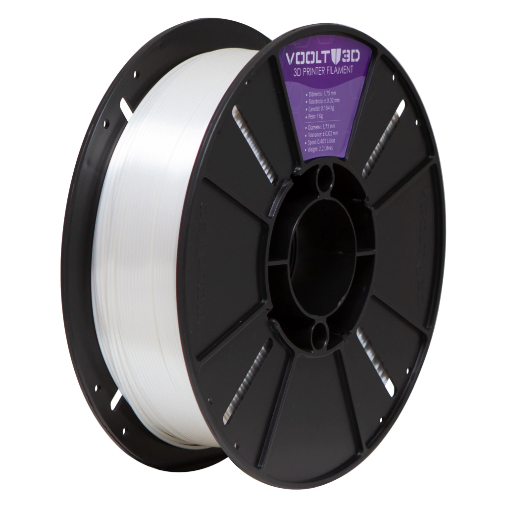 Filamento Voolt3D PLA Branco Pérola V-Silk High Speed Premium - 1Kg para Impressora 3D 4