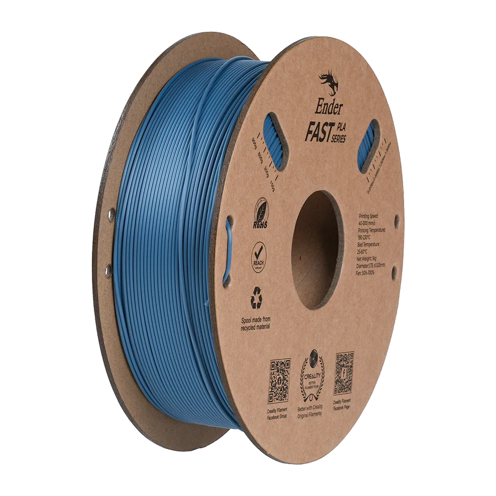 Filamento Ender Fast PLA Creality 1.75mm 1kg - Cinza para Impressora 3D