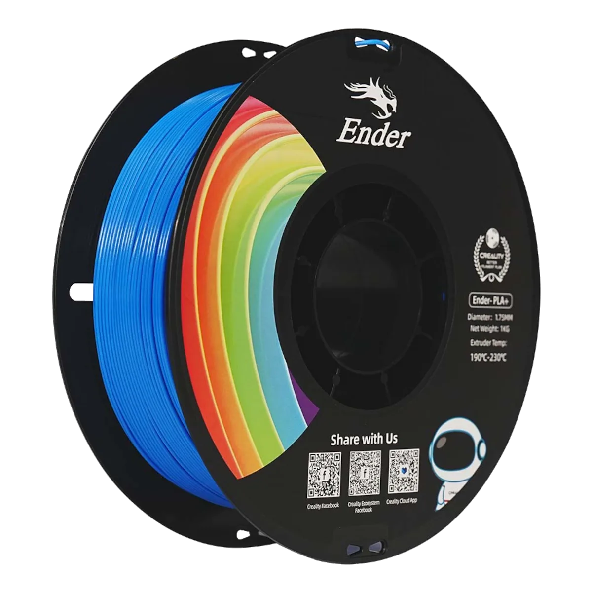 Filamento Ender-PLA+ Creality 1.75mm 1kg - Azul para Impressora 3D